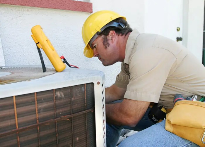 Air Conditioning Repairman 3 Stock Photo - Image of hard, collar: 314512